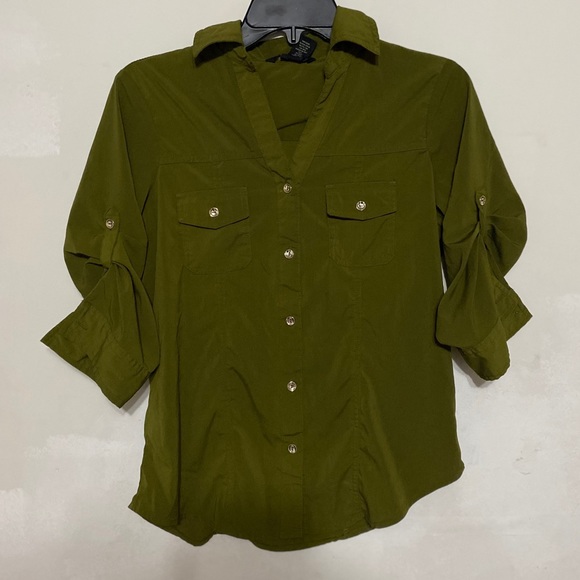 3 for $18 Long-Sleeve Button Down Top - Picture 2 of 4